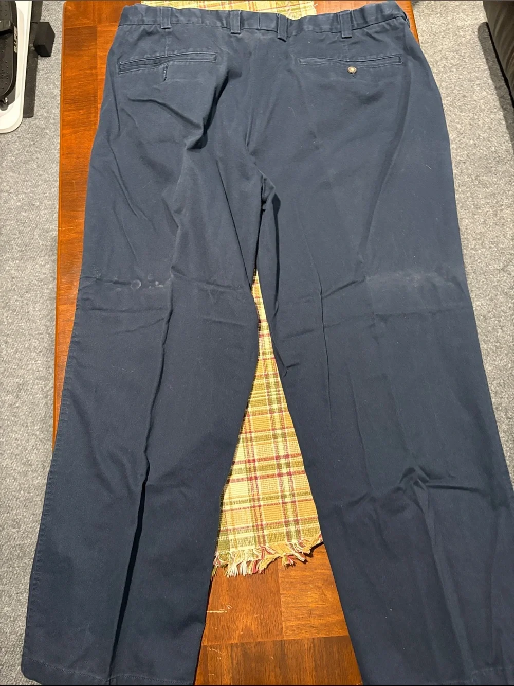 Duluth Trading Co Navy Straight-Leg Chinos